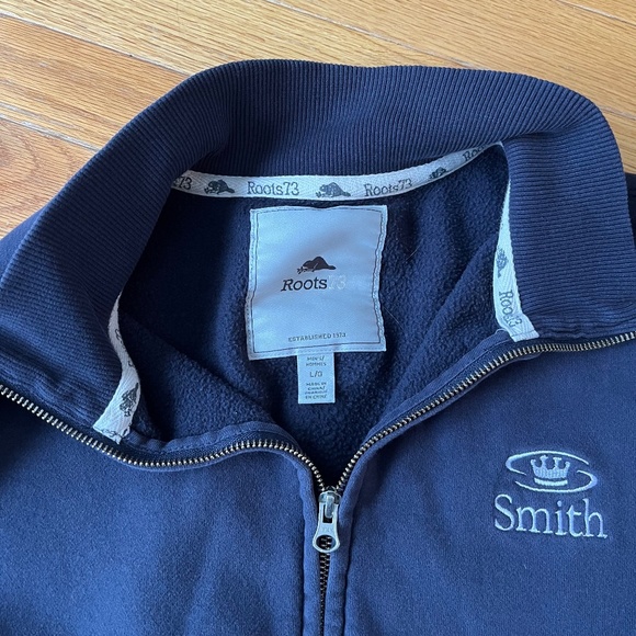 Navy Roots Zip Up Sweatshirt with Smith Embroidery - Picture 2 of 7